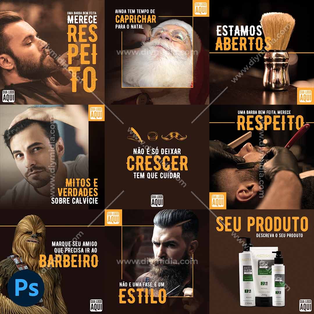 Mockup Capa Barbearia - Vetores e Arquivos PSD Grátis para Download