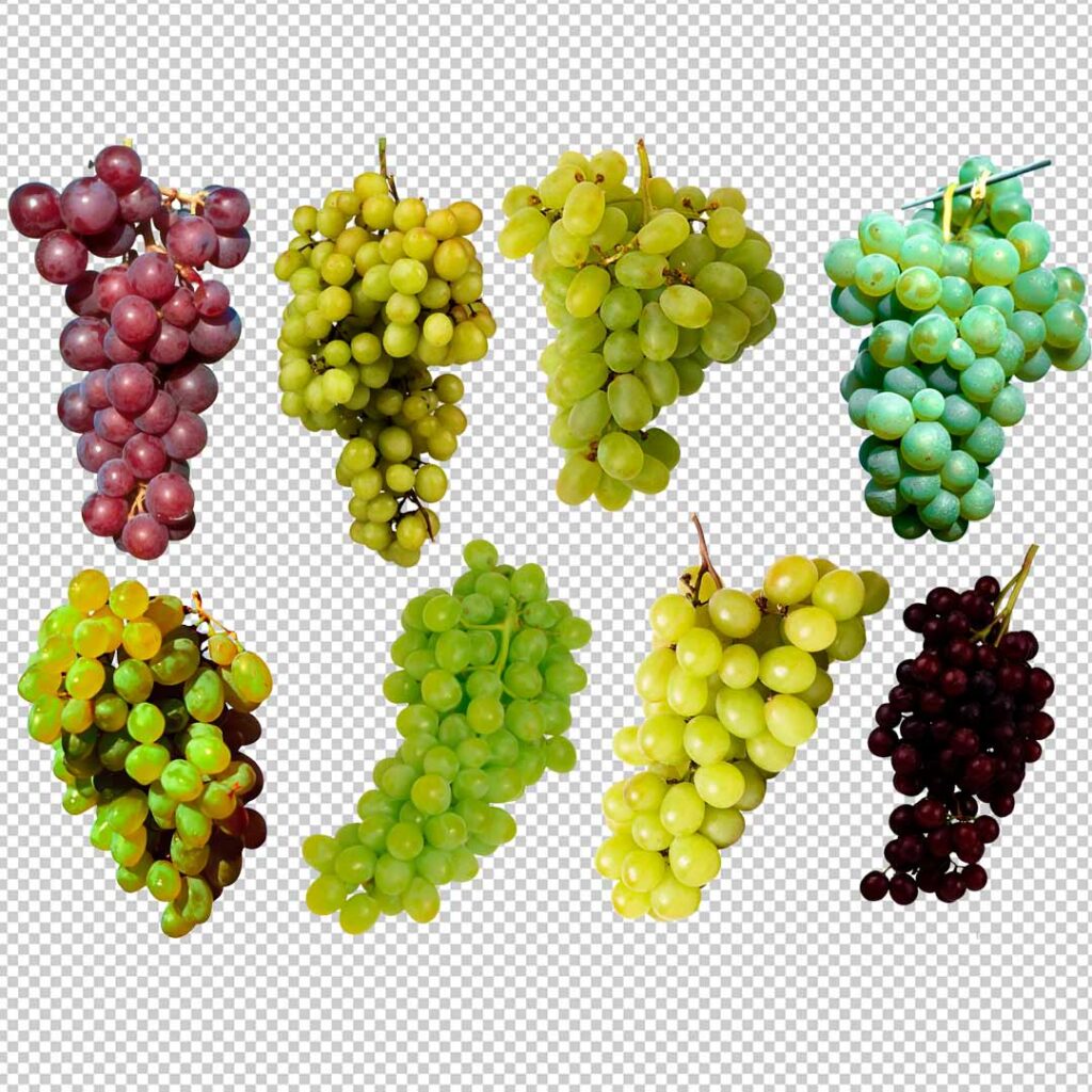 Uvas Pack Fundo Transparente Png Premium